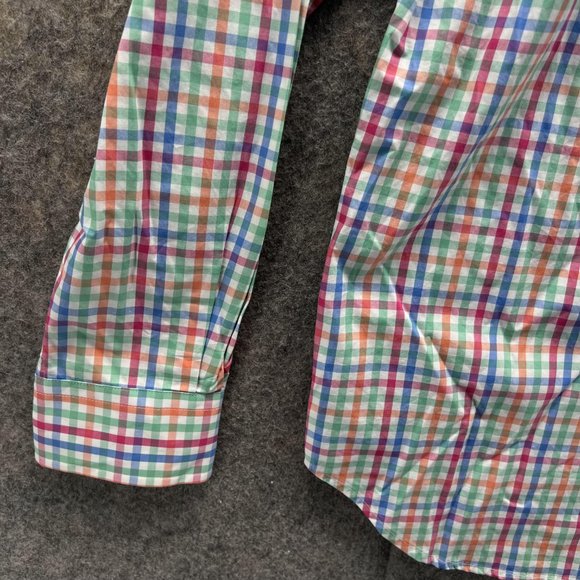 Vineyard Vines Shirt Men XS Slim Fit Whale White Casual Button Down Dress Check - Picture 12 of 15